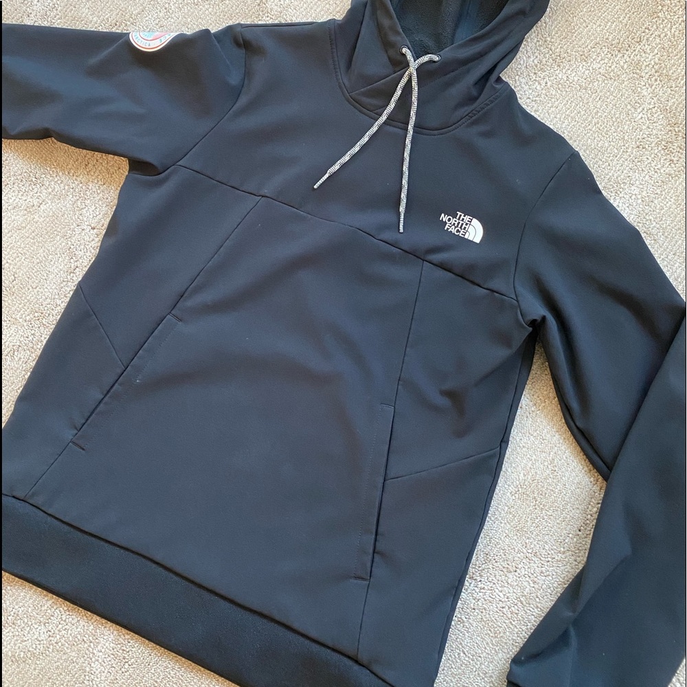 North face expedition Antarctica fleece lined shell with hood